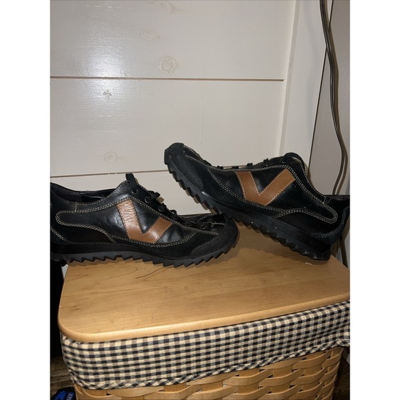 Y2K Alfani Size 9 M Shoes Made in Italy Brown/Black Leather Rubber Sole Comfort main image 4